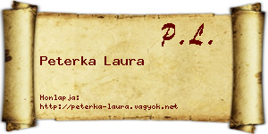 Peterka Laura névjegykártya